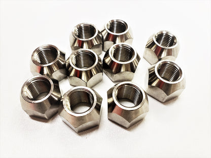 10-Pack Open 304 Stainless Steel 1/2" Lug Nuts 1/2-20 For Trailer Wheel Rim