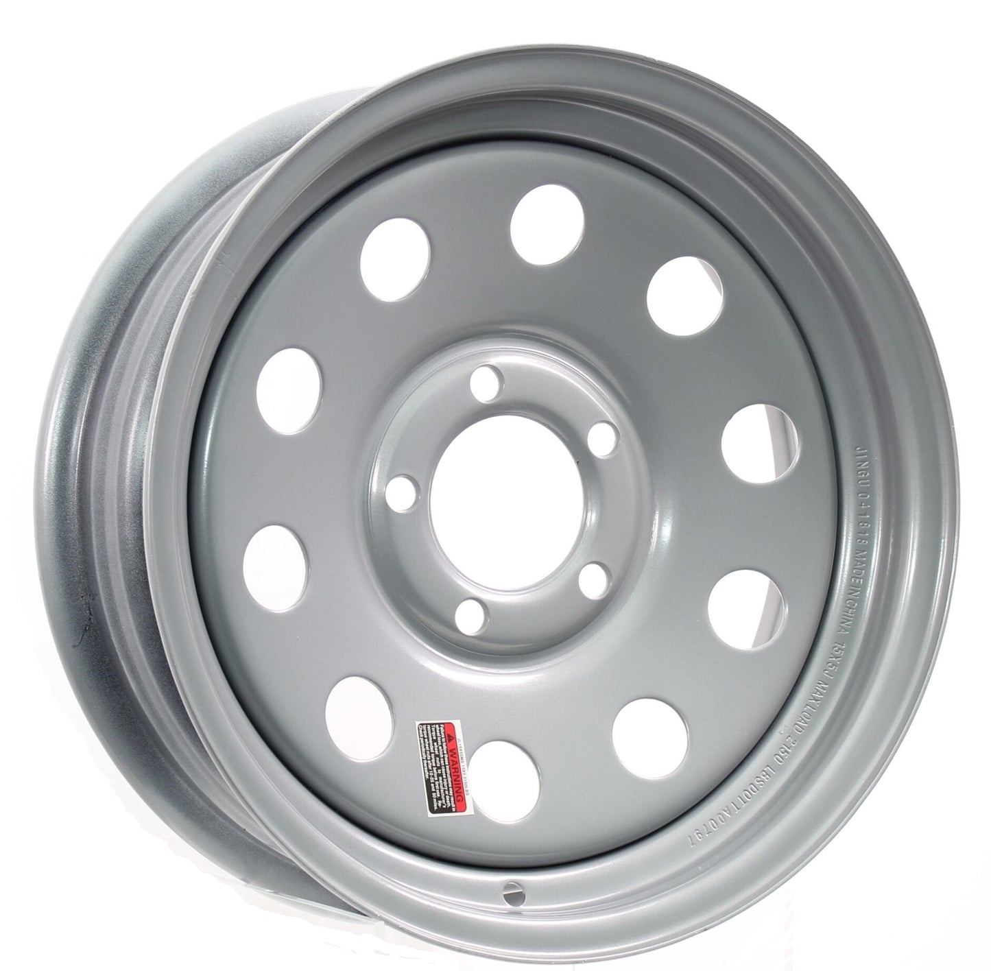 Trailer Rim Wheel 14 in. x 5.5 in. 5 Lug Hole Bolt Wheel Silver Modular Design