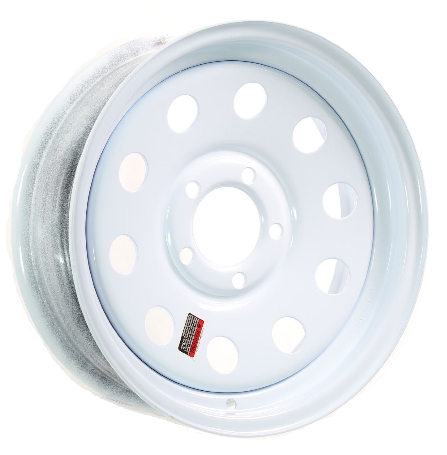 Trailer Rim Wheel 15 in. 15X6 5 Lug Hole Bolt Steel Highway Wheel White Modular