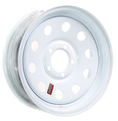 eCustomrim Trailer Wheel White Rim 15 x 5 Modular Style 5 Lug On 4.5 in. Center