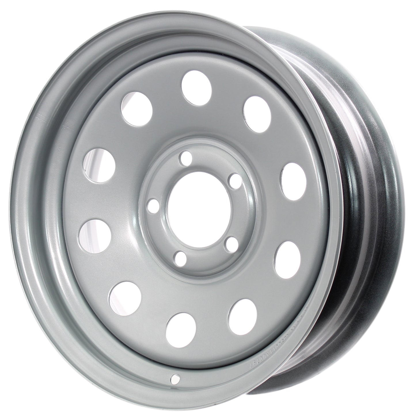 eCustomrim Trailer Wheel 15x5 SPECIAL BOLT PATTERN 5 Lug On 5 in. Center Silver