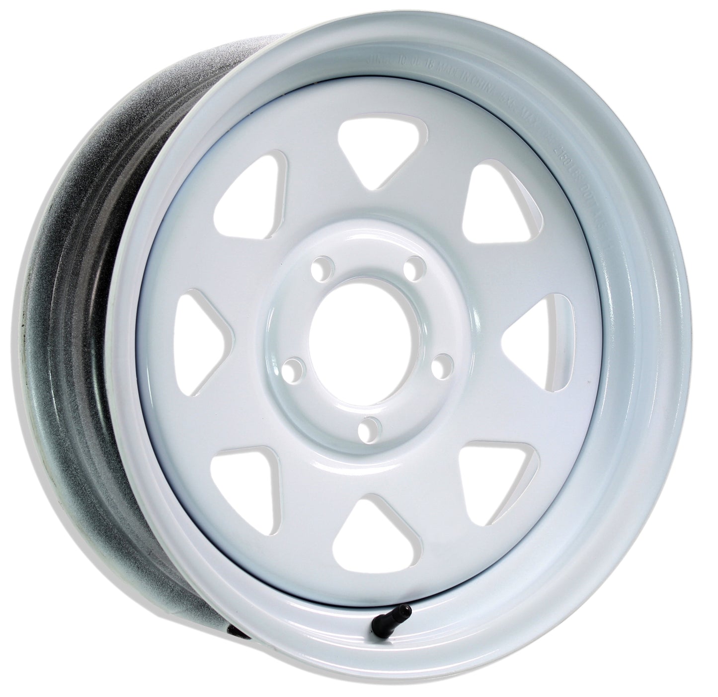 eCustomrim Trailer Wheel Rim 15X5 5-4.5 White Spoke 2150 Lb. 3.19 Center Bore