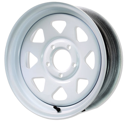 eCustomrim Trailer Wheel Rim 15X5 5-4.5 White Spoke 2150 Lb. 3.19 Center Bore