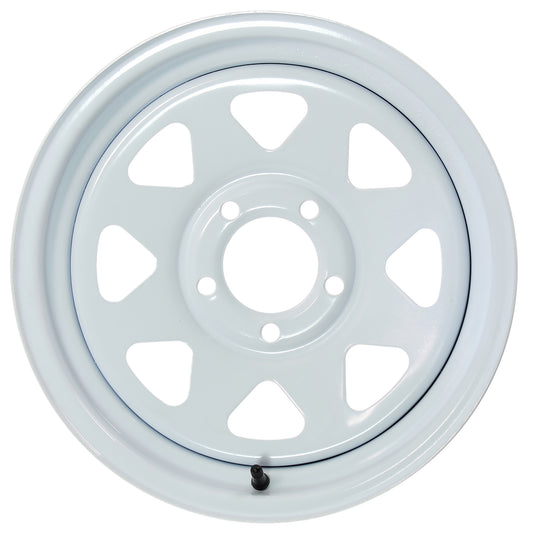 eCustomrim Trailer Rim Wheel 14 in. 14X6 5 Lug Steel Highway White Spoke