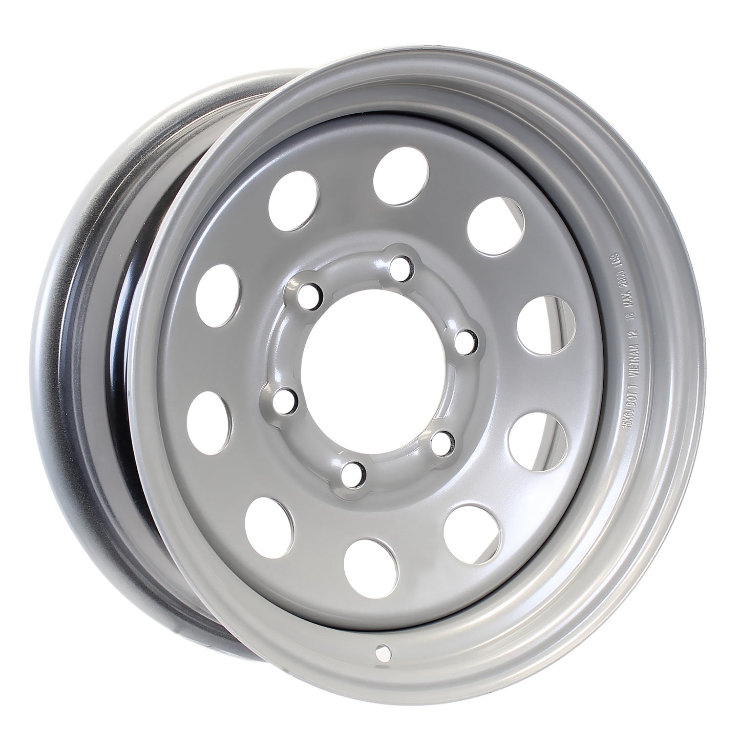 eCustomrim 2-Pk Trailer Rims Wheels 15 Inch 15x6 in. Silver Modular Design 6 Lug