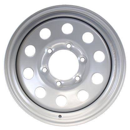 eCustomrim 2-Pk Trailer Rims Wheels 15 Inch 15x6 in. Silver Modular Design 6 Lug