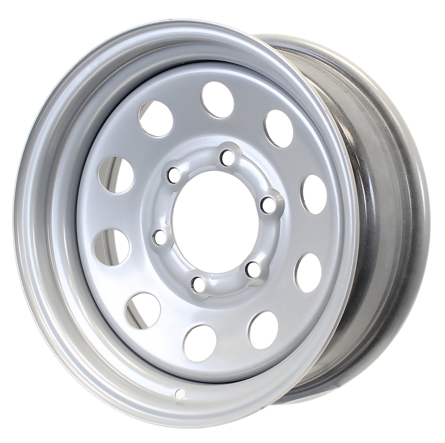 eCustomrim Trailer Wheel Rim 15 Inch 15X6 6 Lug Silver Modular