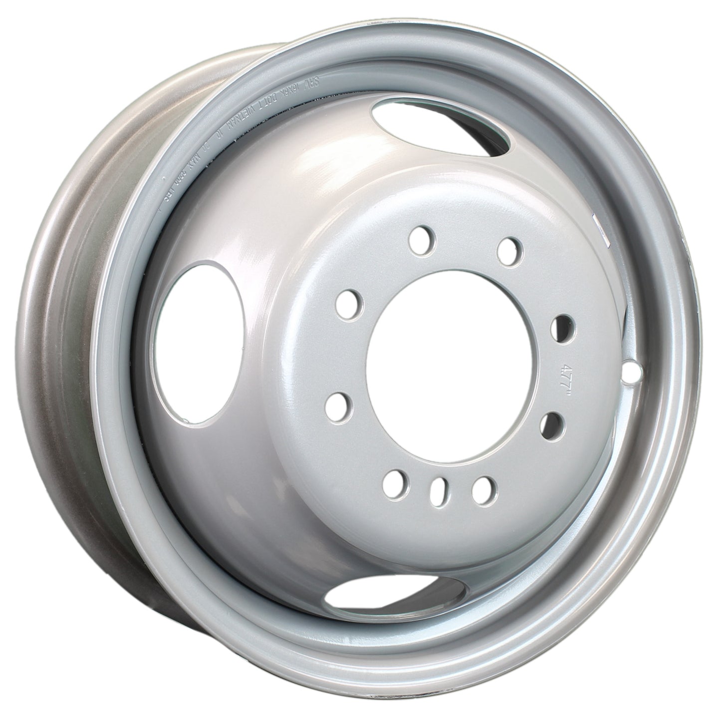 Dually Dual Silver Grey Trailer Wheel Rim 16 Inch 16X6 8 Lug On 6.5 Inch Center