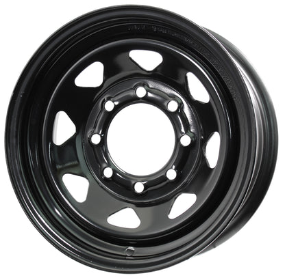 eCustomrim Trailer Wheel 16 in. X 6 in. 8 Lug Black Steel Rim Wheel