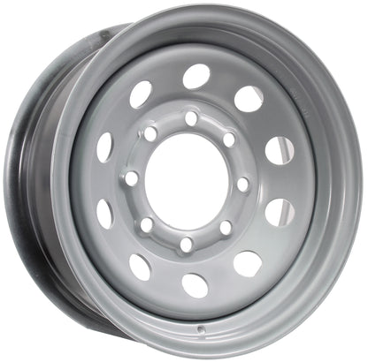 Equipment Trailer Rim Wheel 16 in. 16X6 8 Hole Bolt Lug Silver Modular Design