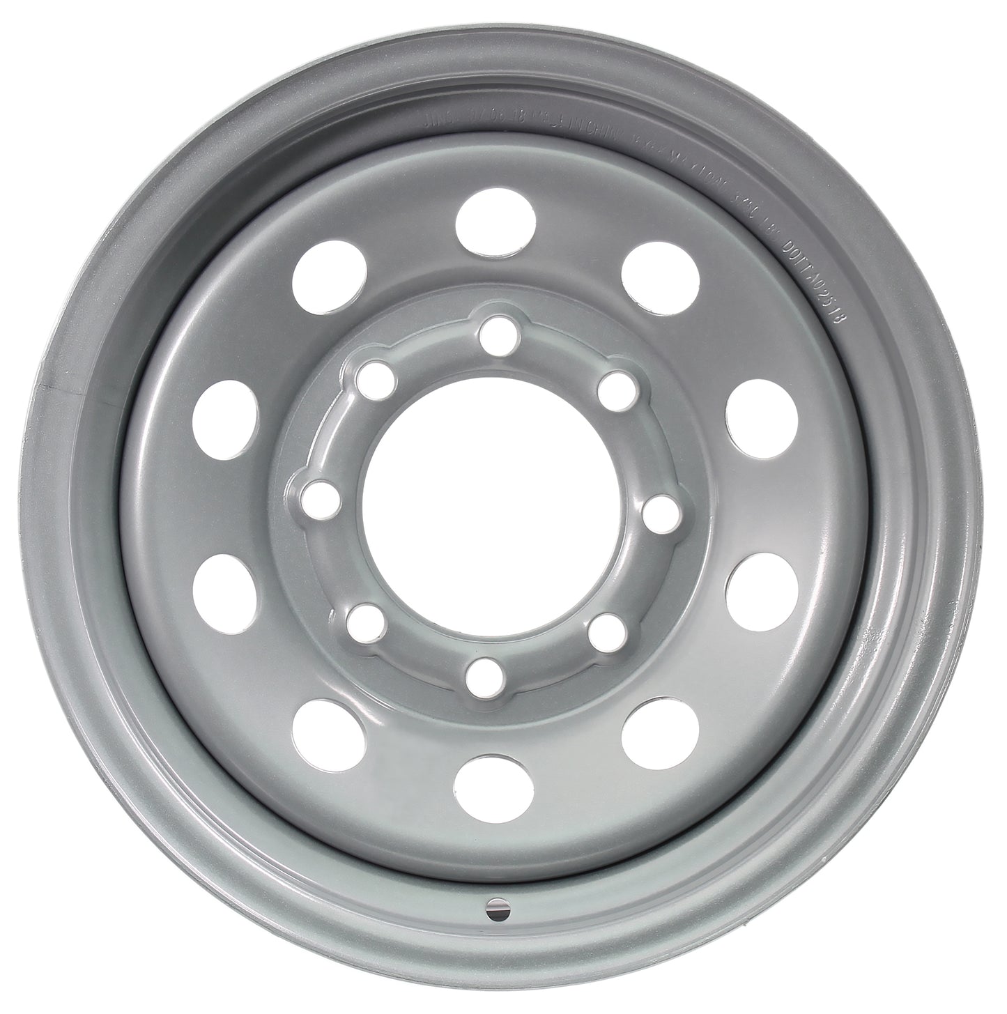 Equipment Trailer Rim Wheel 16 in. 16X6 8 Hole Bolt Lug Silver Modular Design