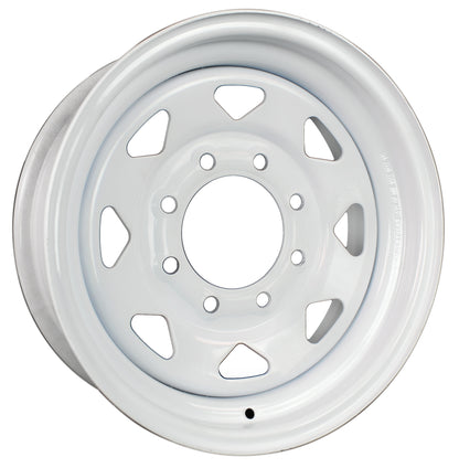 Equipment Trailer Rim Wheel 16 in. 16X6 8 Hole Bolt Lug White Spoke Rim Only