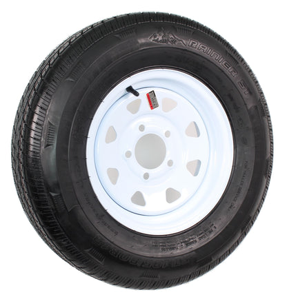 Trailer Tire On Rim 60208 ST185/80R13 LRC 5-4.5 White Spoke Wheel