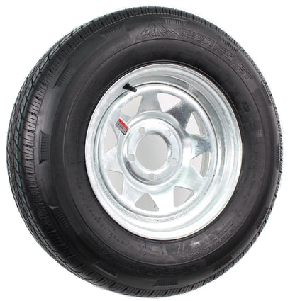 Radial Trailer Tire On Rim ST205/75R14 14 in. LRC 5 Lug Galvanized Spoke Wheel