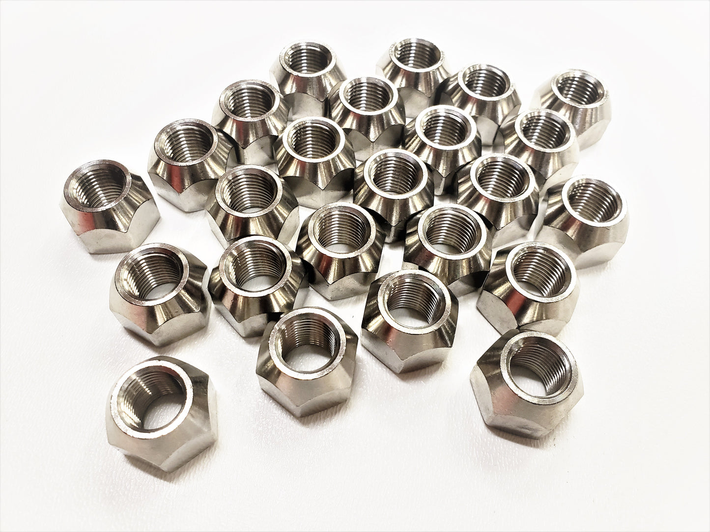 24-Pk Open 304 Stainless Steel 1/2" Lug Nuts 1/2-20 For Trailer Wheel