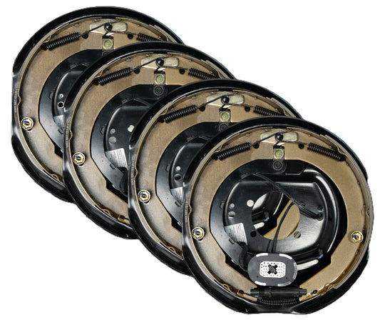 4-Pack 12 in. x 2 in. Electric Trailer Brakes Backing Plates 2 Left 2 Right 12"