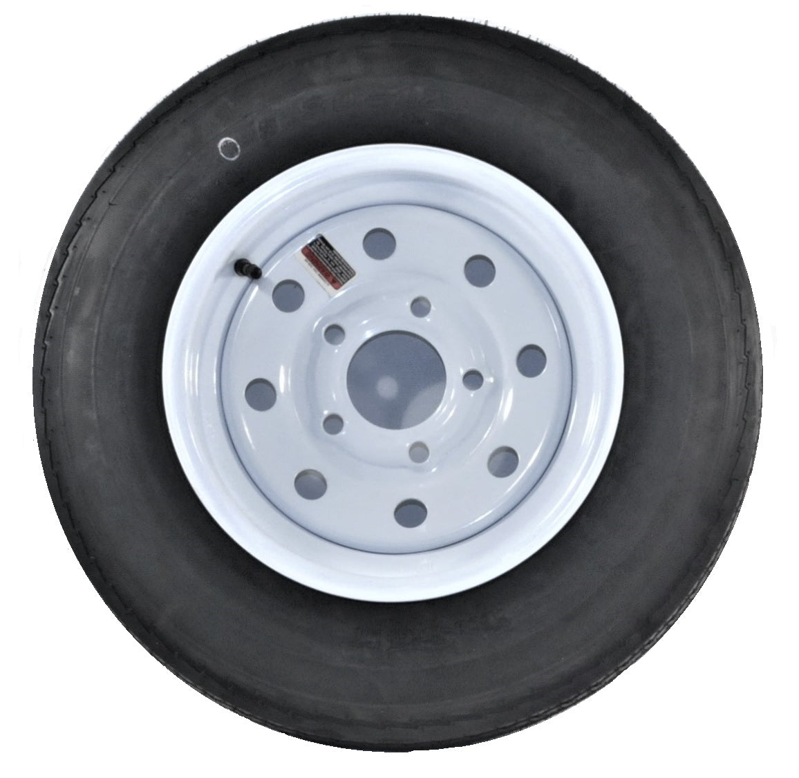 Trailer Tire and Rim 530-12 5.30-12 530X12 Load C 5 Lug White Modular Wheel