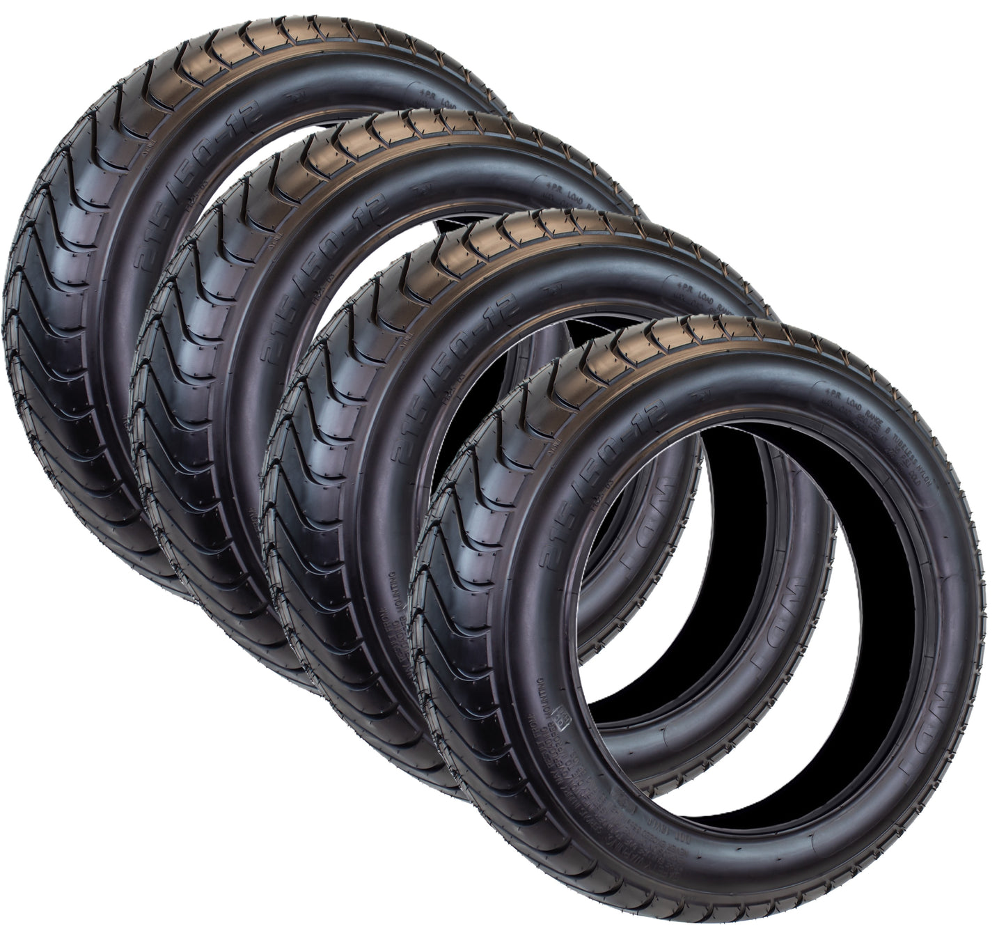 4-Pack eCustomrim 215/50-12 Golf Cart Street ATV Trailer Tire