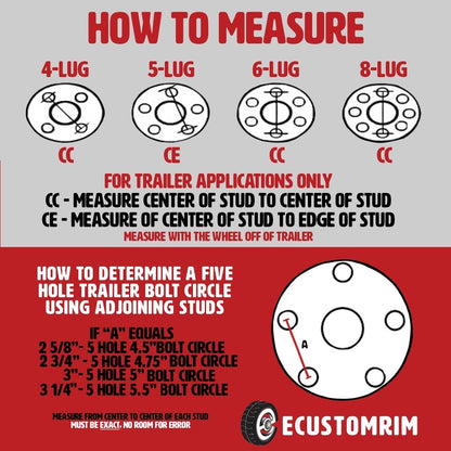 Trailer Rim Wheel 13 in. 13X4.5 5 Lug Hole Bolt Wheel Chrome Modular W/Rivets