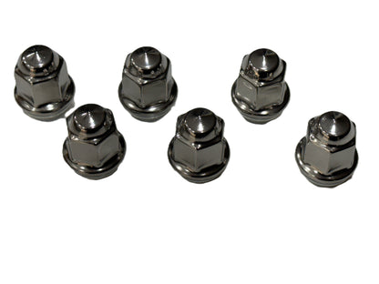 Trailer Wheel Lug and Cap Set. Stainless Steel Hub Cover 6 SS Lugs 4.25in Center