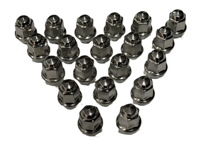 20-Pack 1/2 Inch Lug Nuts Stainless Steel Capped For Aluminum Trailer Wheel Rims