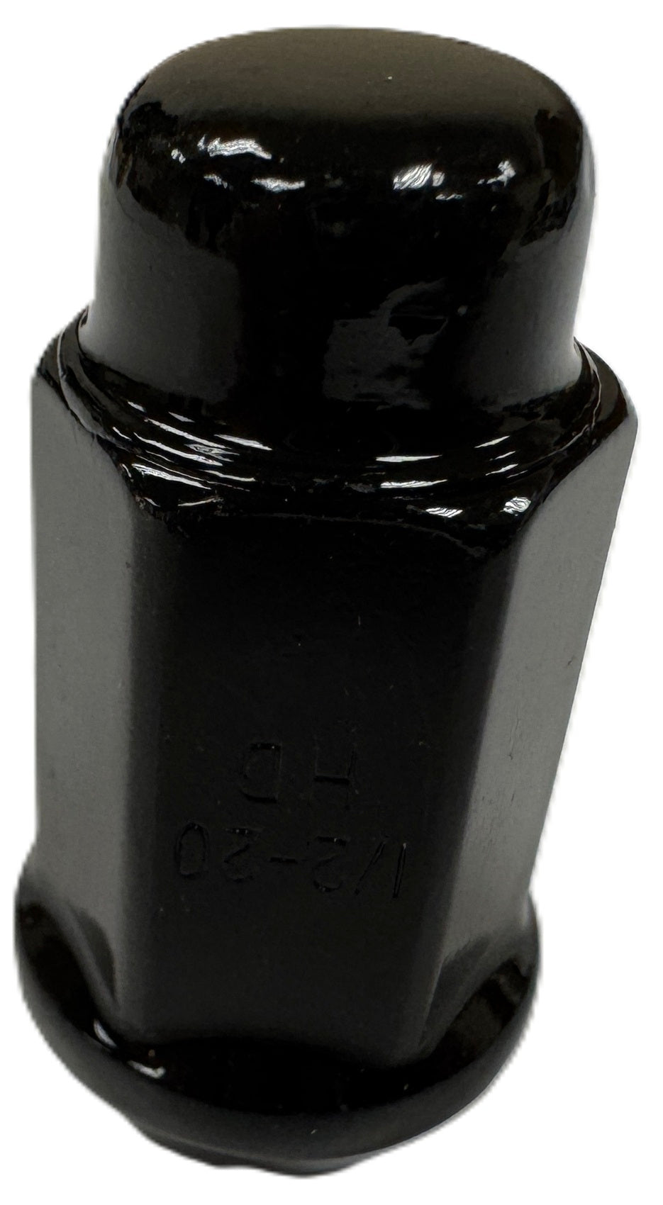 24-Pk Solid Black 1/2" Lug Nuts 1/2-20 For Trailer Wheel Rim Acorn Bulge Style