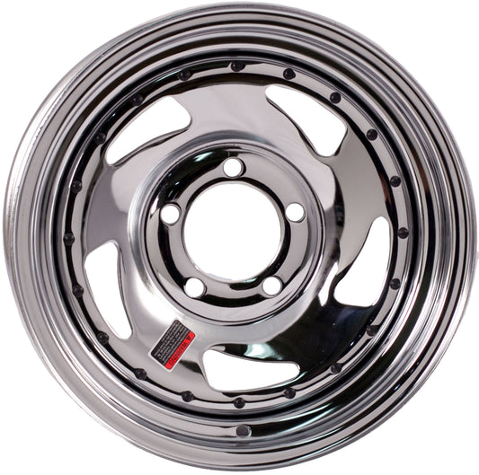 eCustomrim Chrome Directional Trailer Rim 13X4.5J 13 5 Lug 4.5 Inch Center Wheel