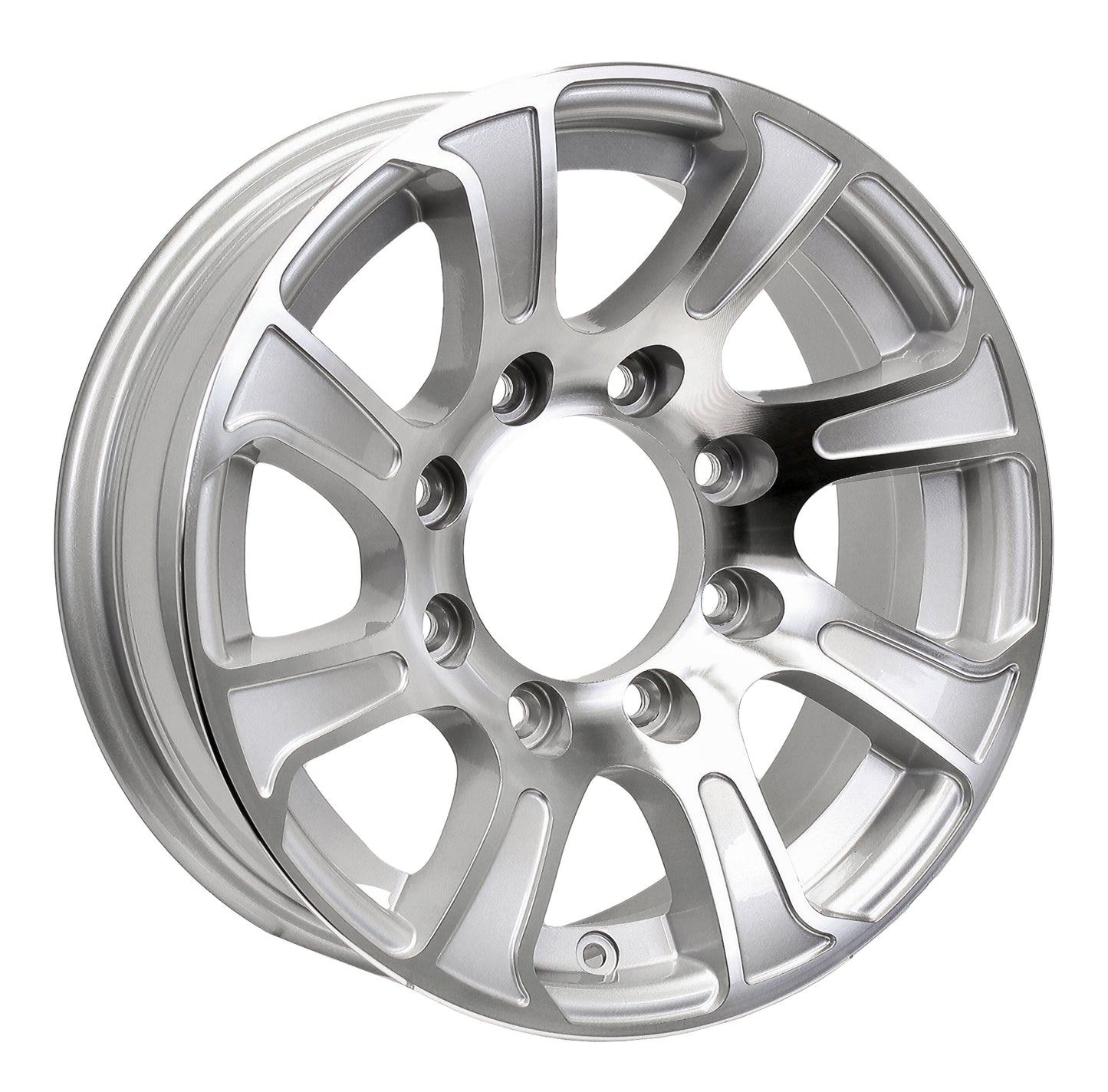 Aluminum Trailer Wheel 16X6 16 Inch Rim Silver Machined 8 Lug PDSU66867SM