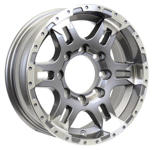 Aluminum Trailer Wheel 16X7 16 Inch Rim Gun Metal Machined 8 Lug PDTU67864GM