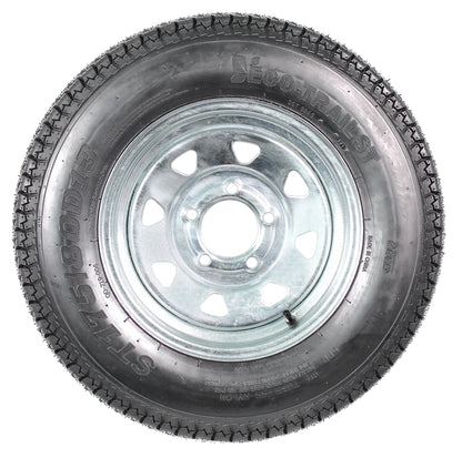 Eco Trailer Tire On Rim B78-13 D ST175/80D13 5 Lug Bolt Wheel Galvanized Spoke