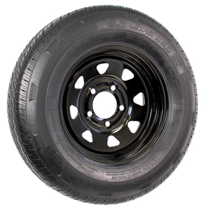 Trailer Tire and Rim Radial ST175/80R13 175/80 R 13 LRC 5-4.5 Black Spoke Wheel