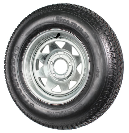 Trailer Tire On Rim ST205/75D14 2057514 F78-14 5 Lug Wheel Spoke Galvanized