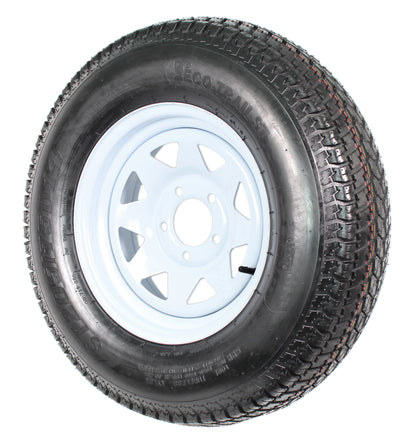 Trailer Tire Rim ST205/75D14 2057514 F78-14 14 in. LRC 5 Lug Wheel White Spoke