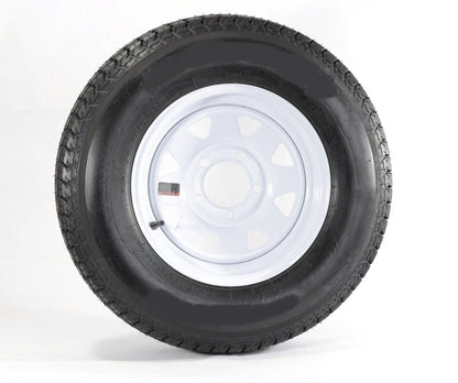 Trailer Tire and Rim ST175/80R13 175/80 R 13 D 13X4.5 5-4.5 Spoke Wheel White