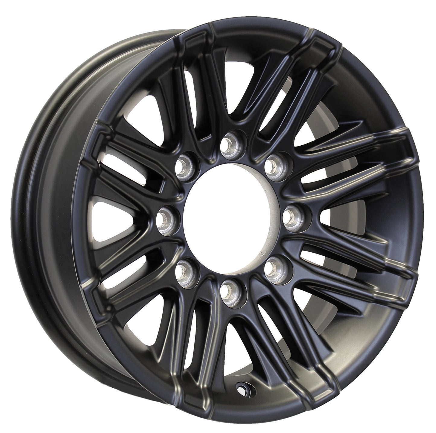 Aluminum Trailer Wheel 16X6 16 Inch Rim Matte Black 8 Lug YFAT66867MBFP